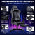 GXTRACE ゲーミングチェア オフィスチェア ゲーム用チェア デスクチェア パソコンチェア オットマン付き 人間工学 １６５度リクライニング機能 ハイバック テレワーク椅子 PCチェア (GXT101-GRAY)
